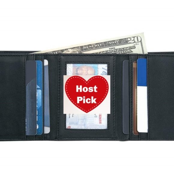 Leather Wallet Tri-Fold Wallet - Gifts for Men - Men's Wallet - Picture 1 of 4